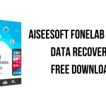 Aesoft Fonelab Logo With Text 'Iphone Data Recovery' On A White Background.